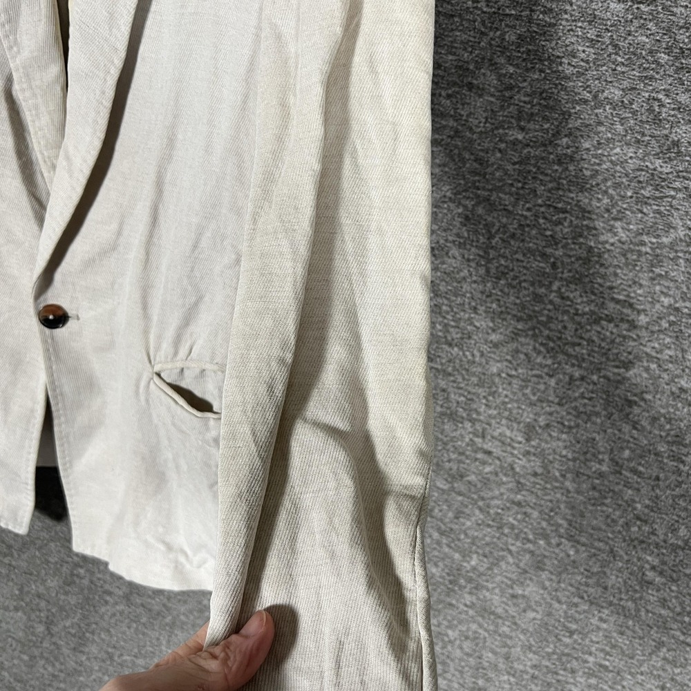 Billy Reid Blazer Mens XS White Linen Viscose One Button Sport Coat Made Italy‎ - Picture 5 of 13